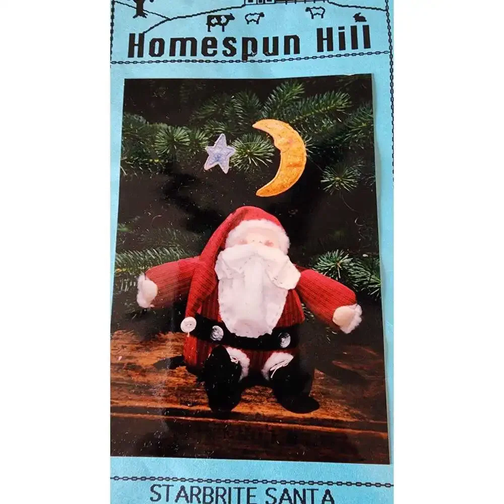 Starbrite Santa Christmas Sewing Craft Pattern Santa & Moon Uncut Vintage